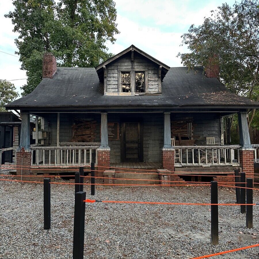 The original 1925 farmhouse where Spookywoods began in 1985
